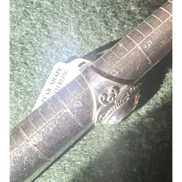 Sterling Silver 6CT Prasiolite pear-shaped ring Sz 6.25 NWT - Picture 4 of 6